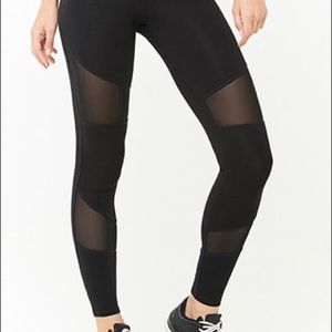 Forever 21 Active Panel Mesh Leggings